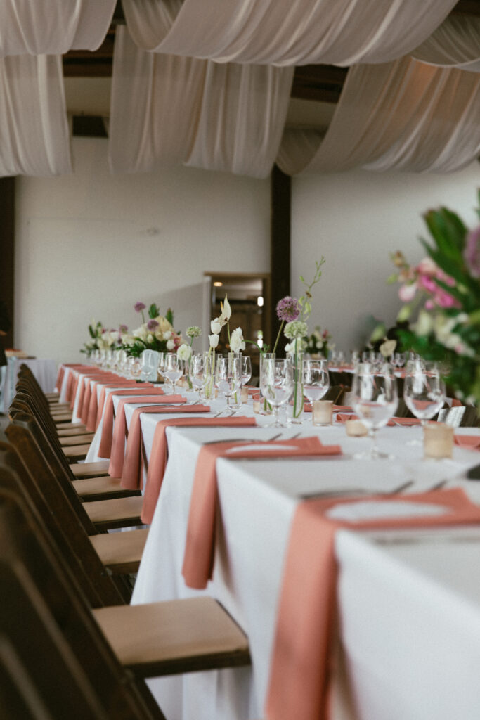 Porter Room Charleston wedding ceremony with romantic draping