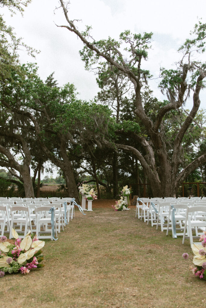 wedding ceremony at the porter room in charleston, sc