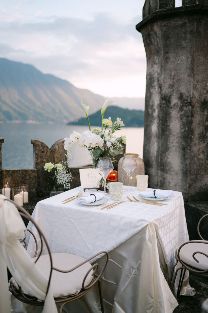Private Elopement Dinner in Lake Como, Italy